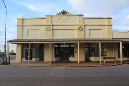 Photo of Centenary Hall in Goolwa during evening sunshine