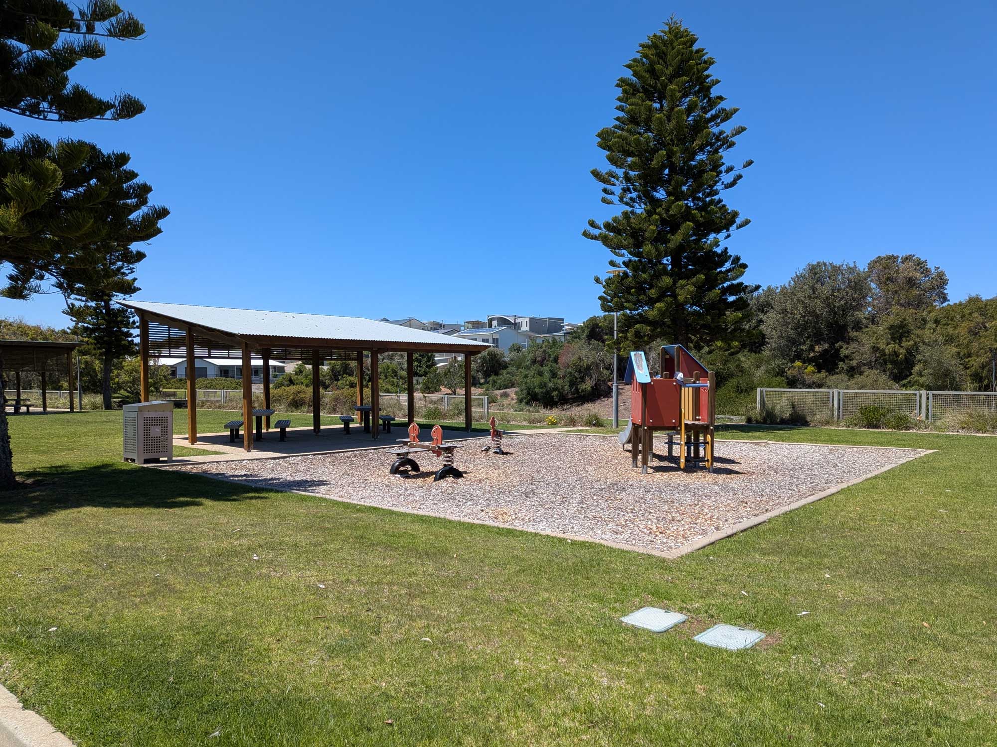 Middleton Shores playground with shelter in background