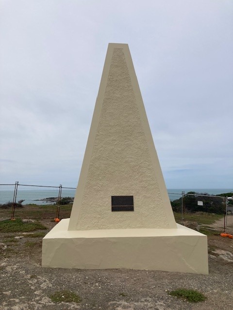 Repaired Port Elliot Obelisk Repaired and rendered obelisk at Port Elliot