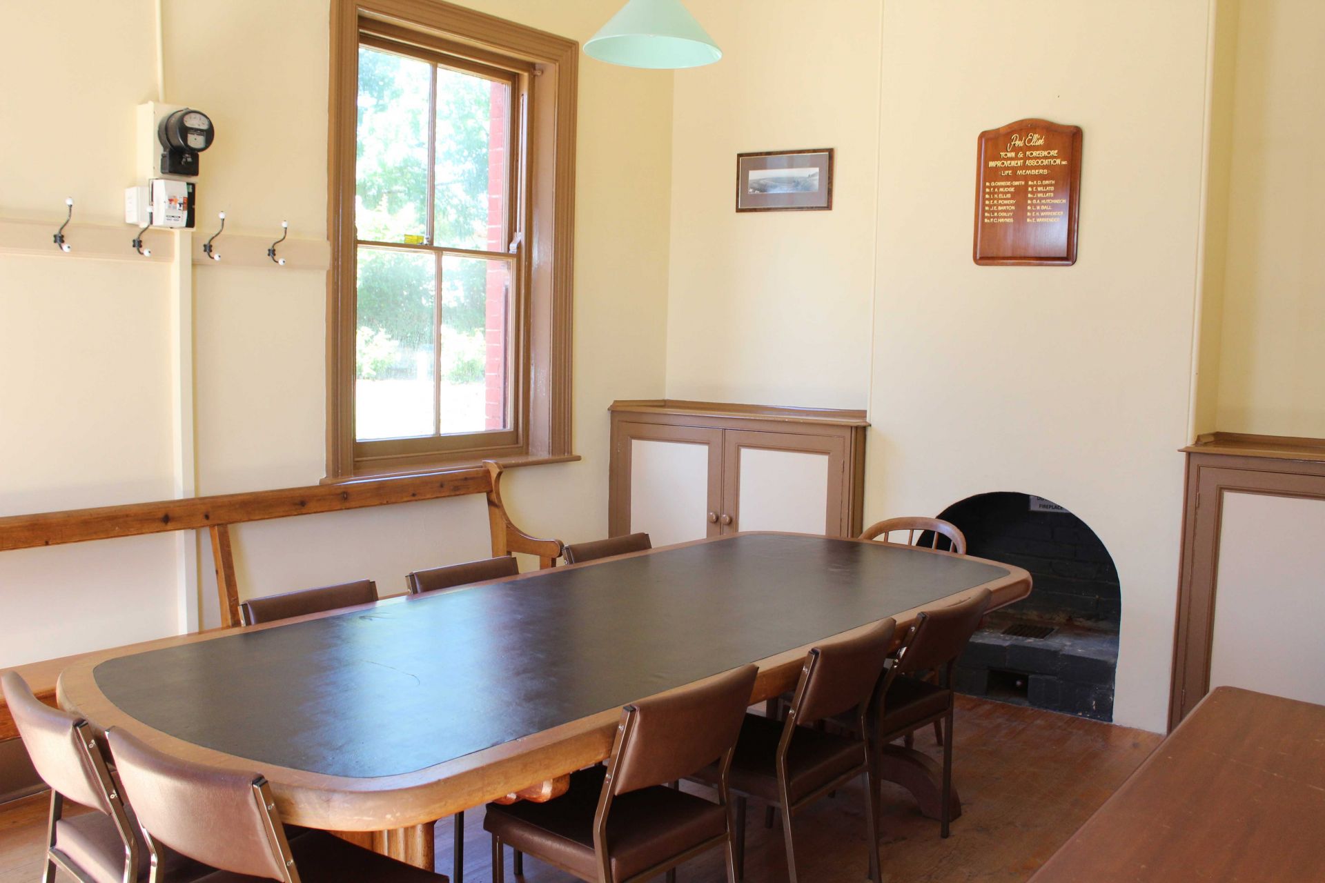 Inside the Port Elliot Chambers with table and chairs