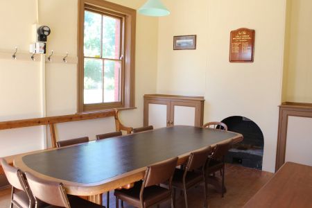 Inside the Port Elliot Chambers with table and chairs