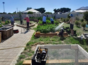 Volunteers working in the Port Elliot Community Garden