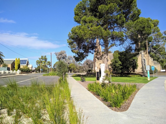 Strath pocket park after