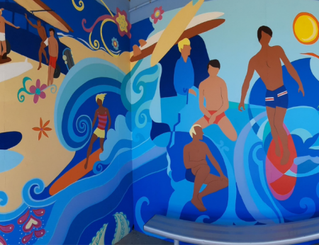 'The Wave' Mural at Middleton, by Barbary O'Brien