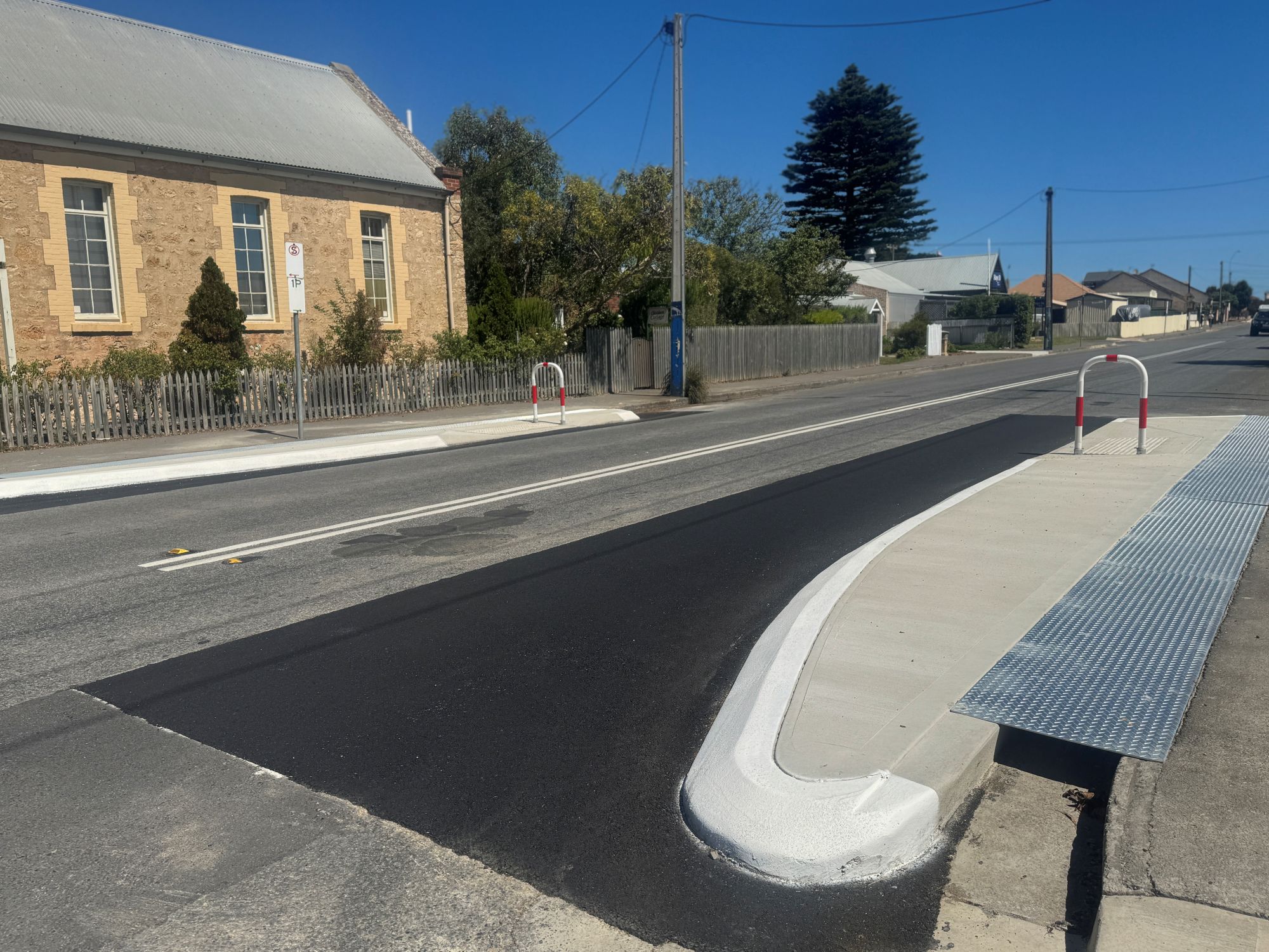Completed Hays Street Goolwa pedestrian refuge 2026
