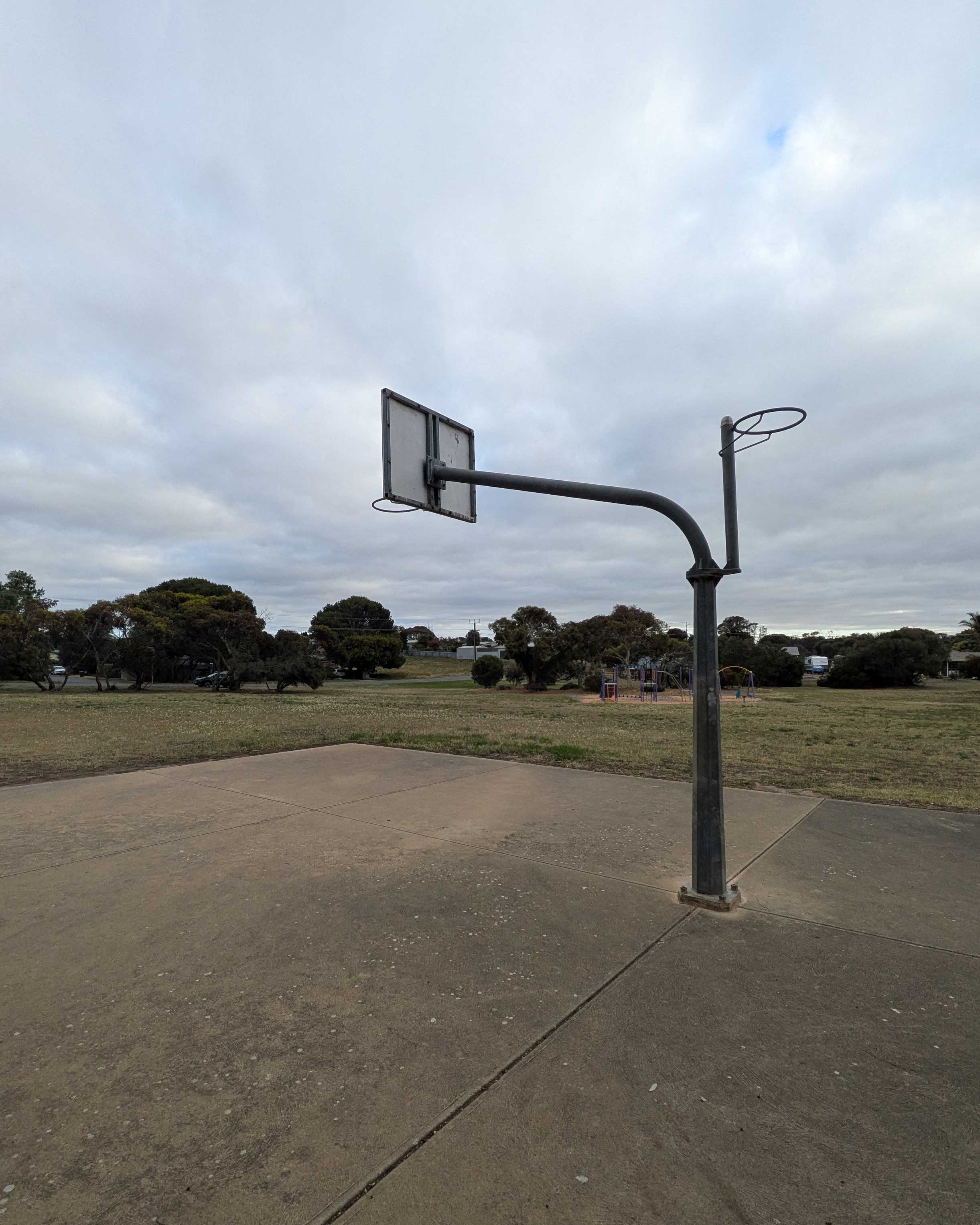 Bradford Road Reserve half-court basketball court with hoop
