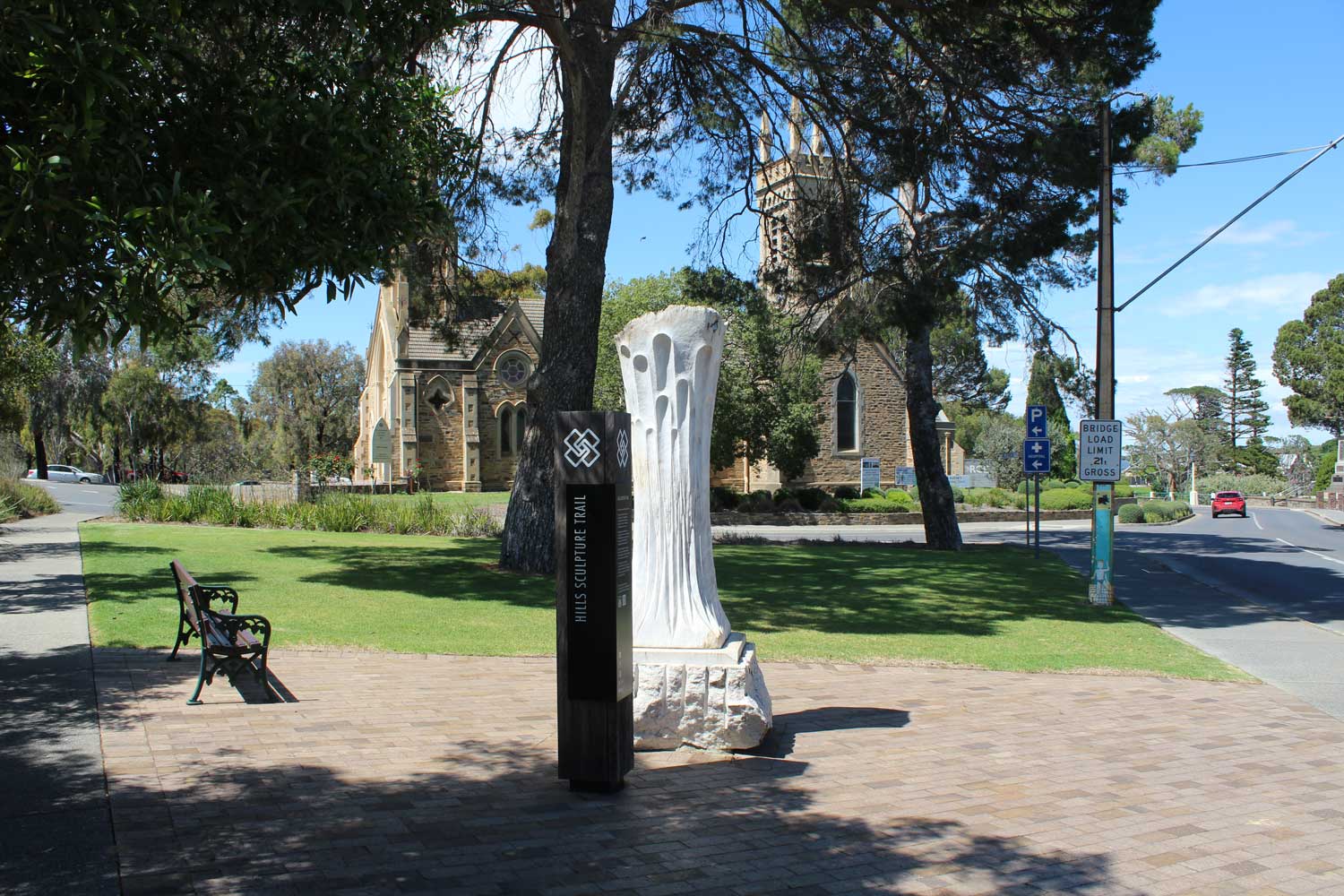 Sunter Street Pocket Park with St Andrews Church in the background