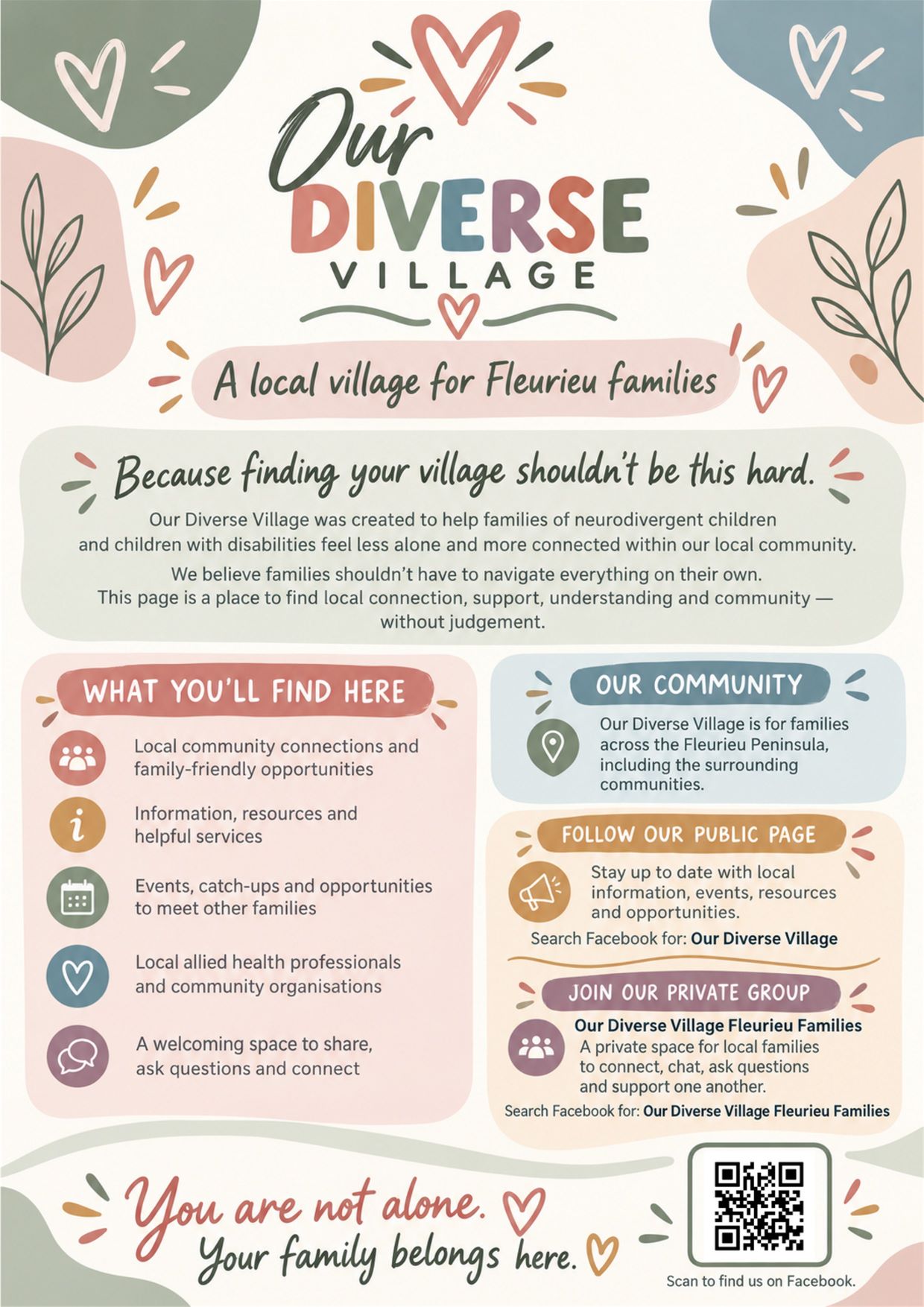 Our Diverse Village Online Community poster