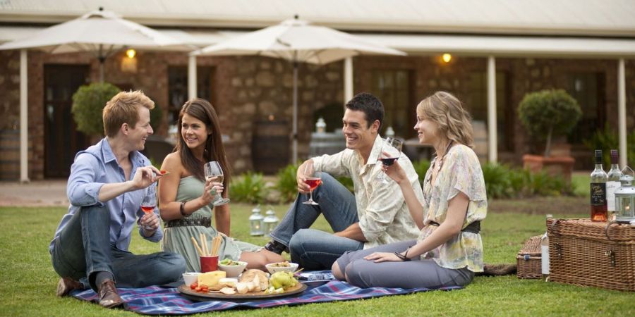 Image of friends enjoying picnic