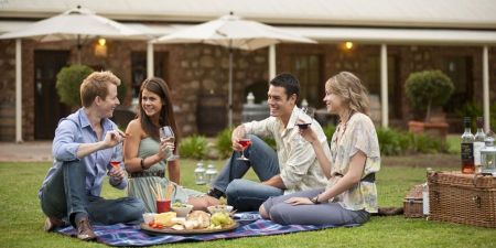 Image of friends enjoying picnic