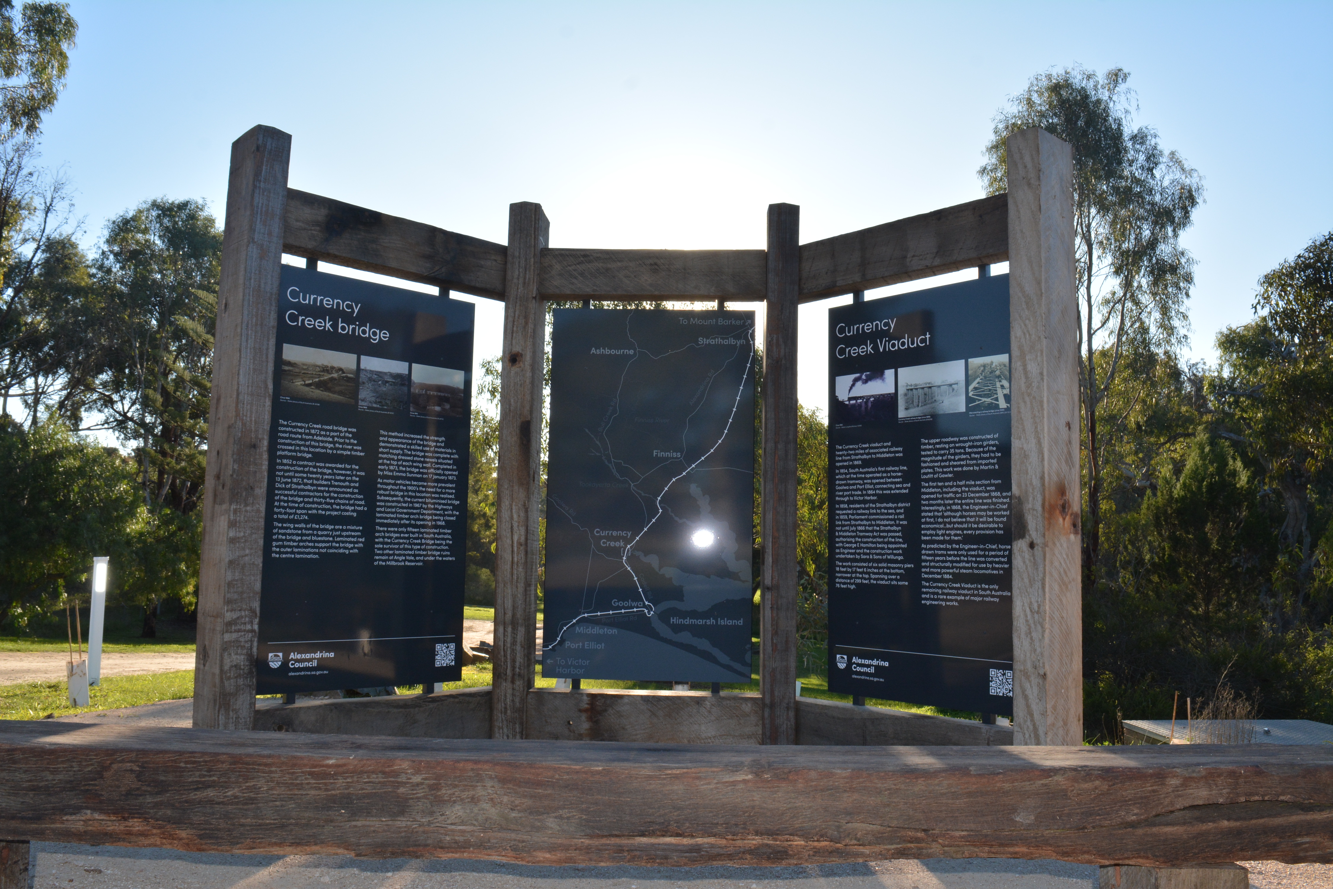 Photo of Currency Creek's Lions park Sign
