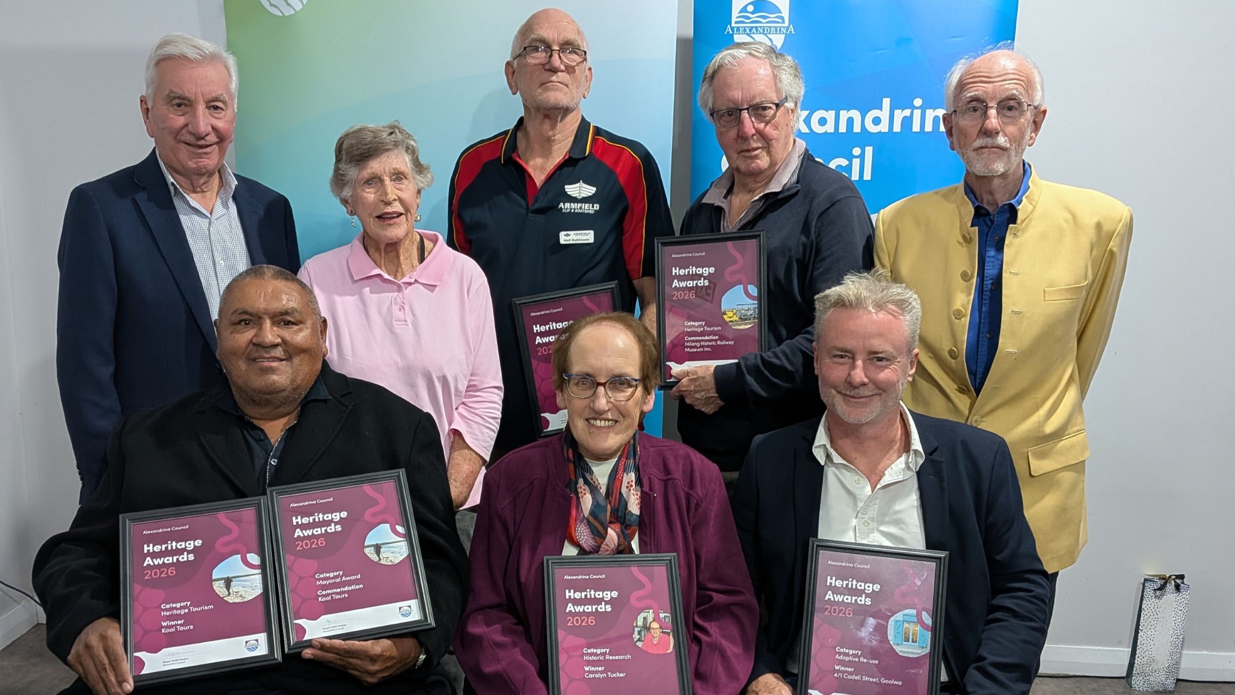 Group photo of the 2026 Heritage Award Winners