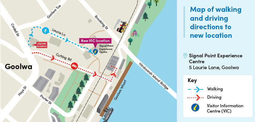 Map of new VIC location in Goolwa