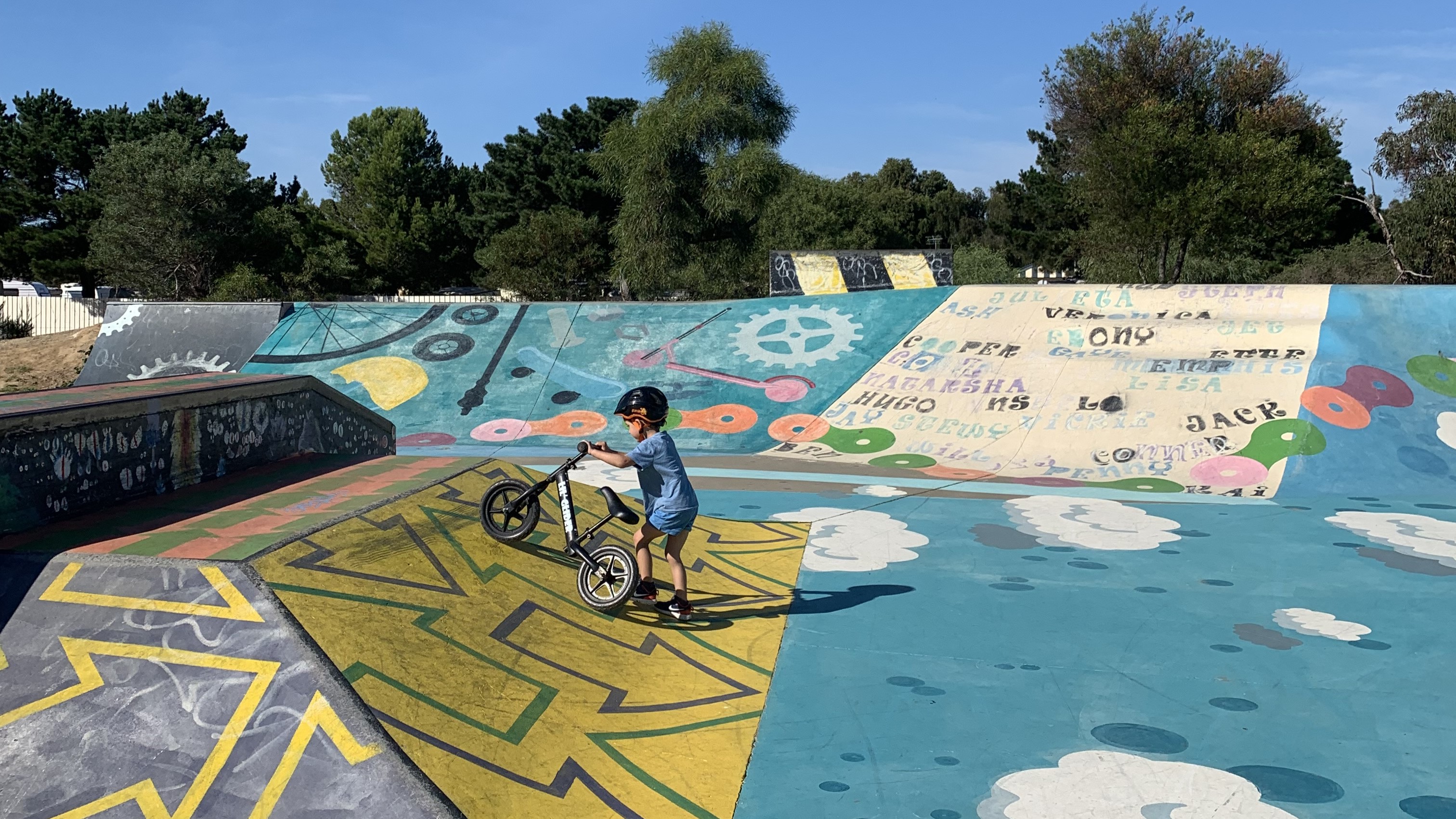 Photo of child playing at the Goowla Skate Park