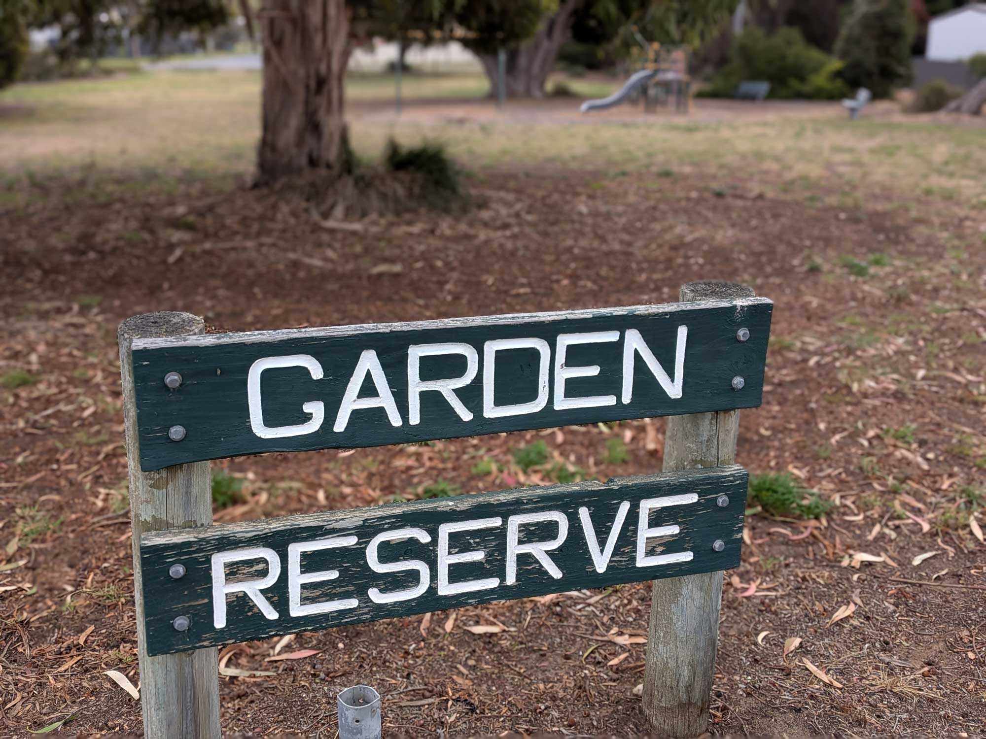 Garden Reserve Signage